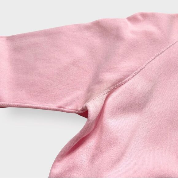 Vtg 80s Fleece Mates Raglan Blank Pink Sweatshirt, Lightweight Soft, XL Boxy - Picture 5 of 6